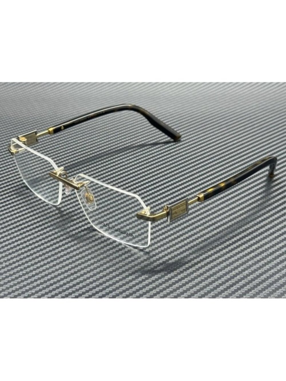 New Dolce & Gabbana Men Gold Eyeglasses 60-14-145